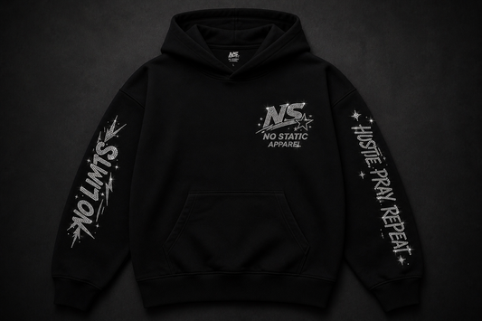 GOD FIRST Rhinestone Hoodie